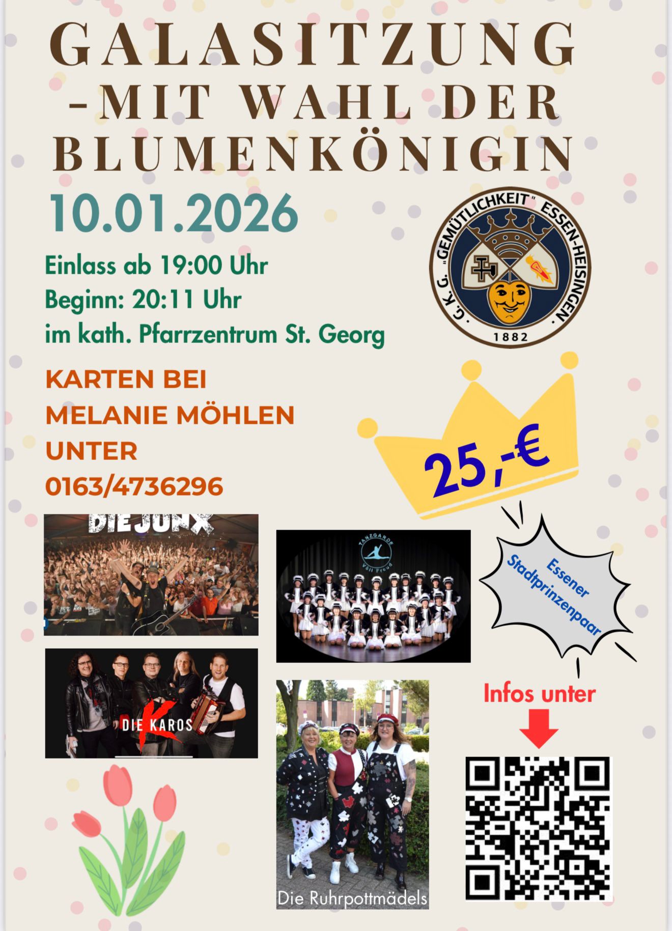 Gro&szlig;e Galasitzung mit Wahl der Blumenk&ouml;nigin am 10.01.2026